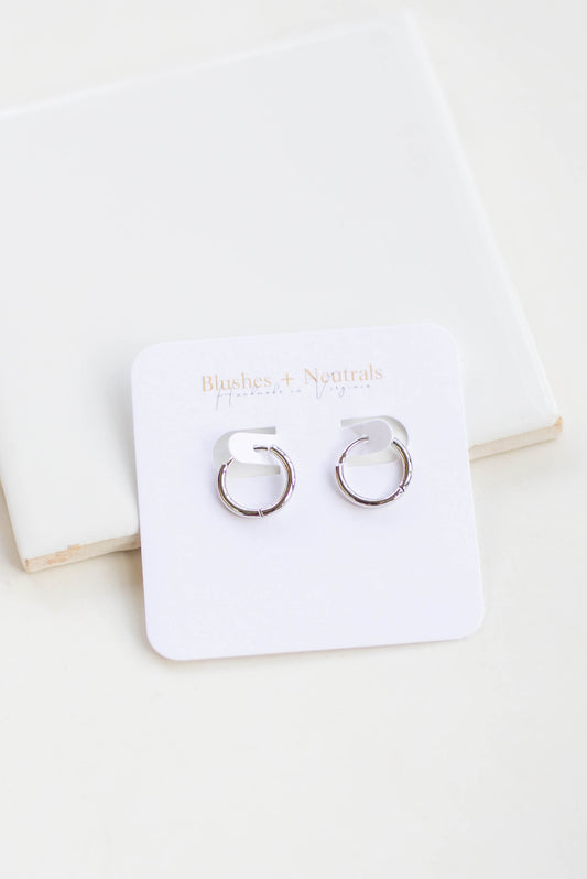 15mm Rhodium Plated Hoop