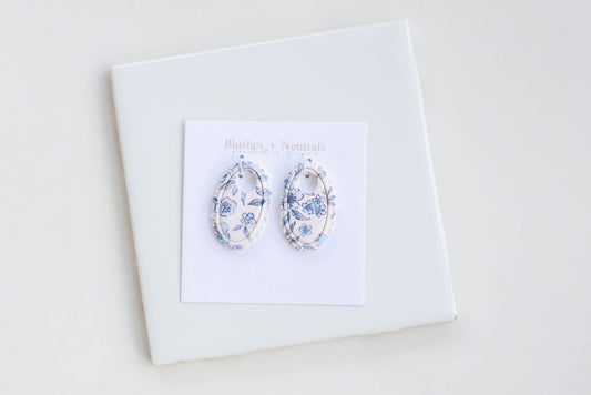Charleston Oval in Blue Floral