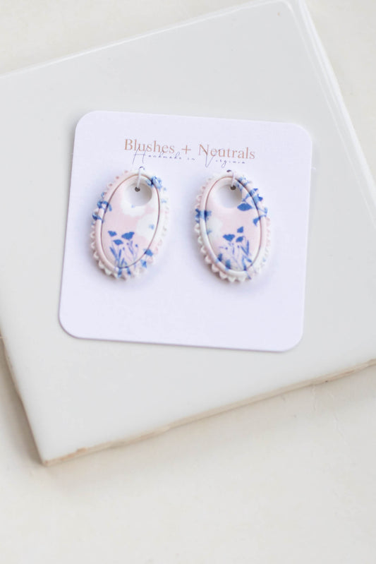 Charleston Oval in Pink and Blue Floral