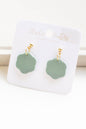 Green Chevron Earrings