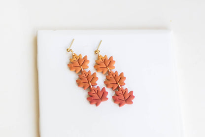 Ombre Fall Leaf Earrings