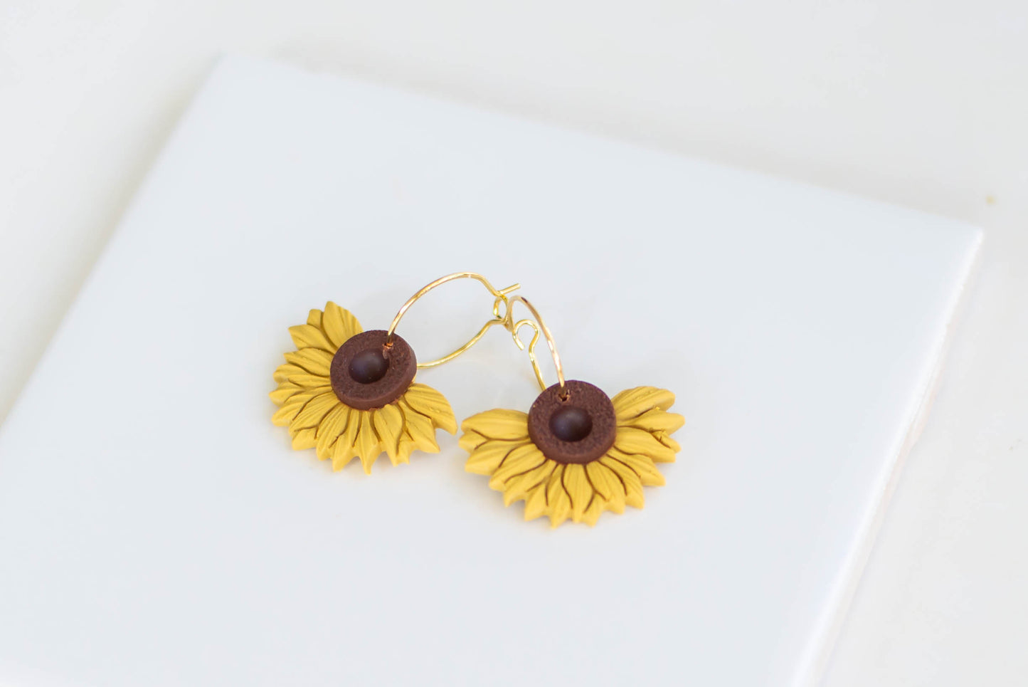 Sunflower Hoops (Post or Hoop)