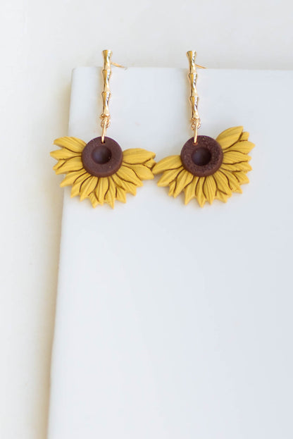 Sunflower Hoops (Post or Hoop)