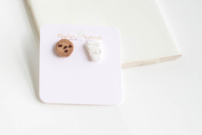 Milk and Cookie Stud Earrings