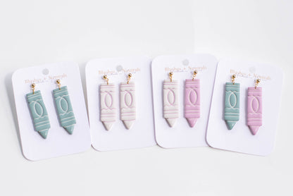 Crayon Dangles | Back to School Earrings