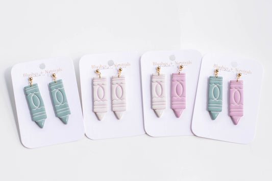 Crayon Dangles | Back to School Earrings