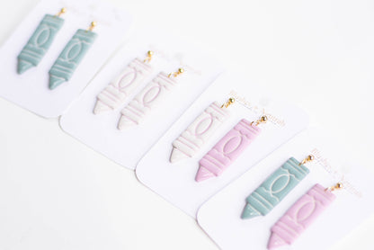 Crayon Dangles | Back to School Earrings
