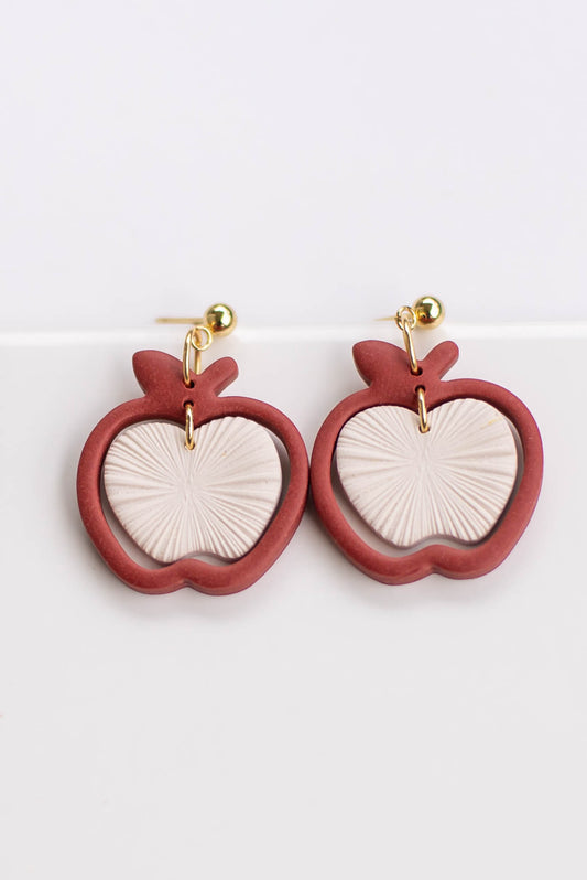 Apple Earrings | 24K Gold Plated