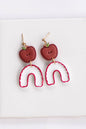Scalloped Apple Earrings