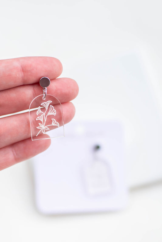 Transparent Etched Earrings