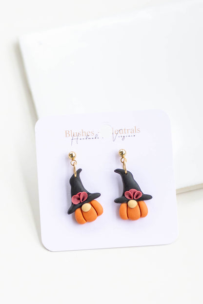 Adorable Pumpkin Gnome Earrings