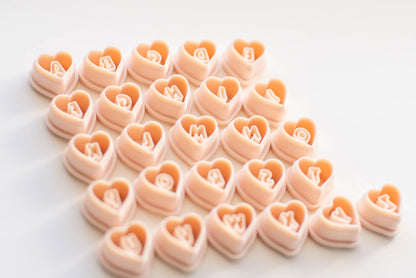 Heart Letter Cutters with OUTLINE LETTER- Full Set or Individual