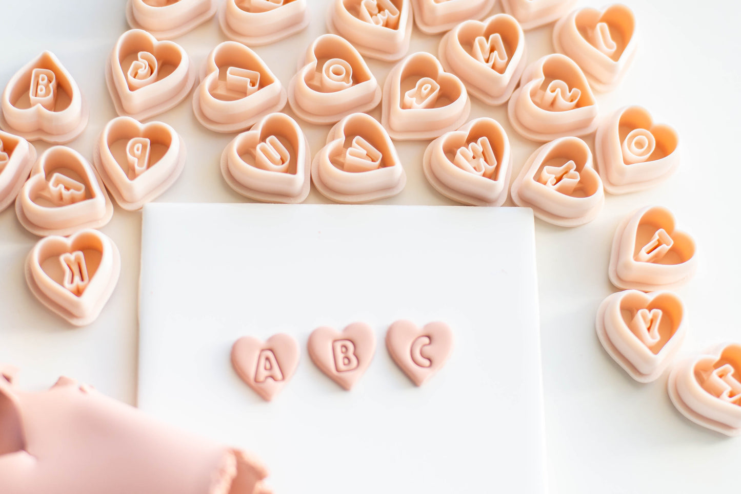 Heart Letter Cutters with OUTLINE LETTER- Full Set or Individual