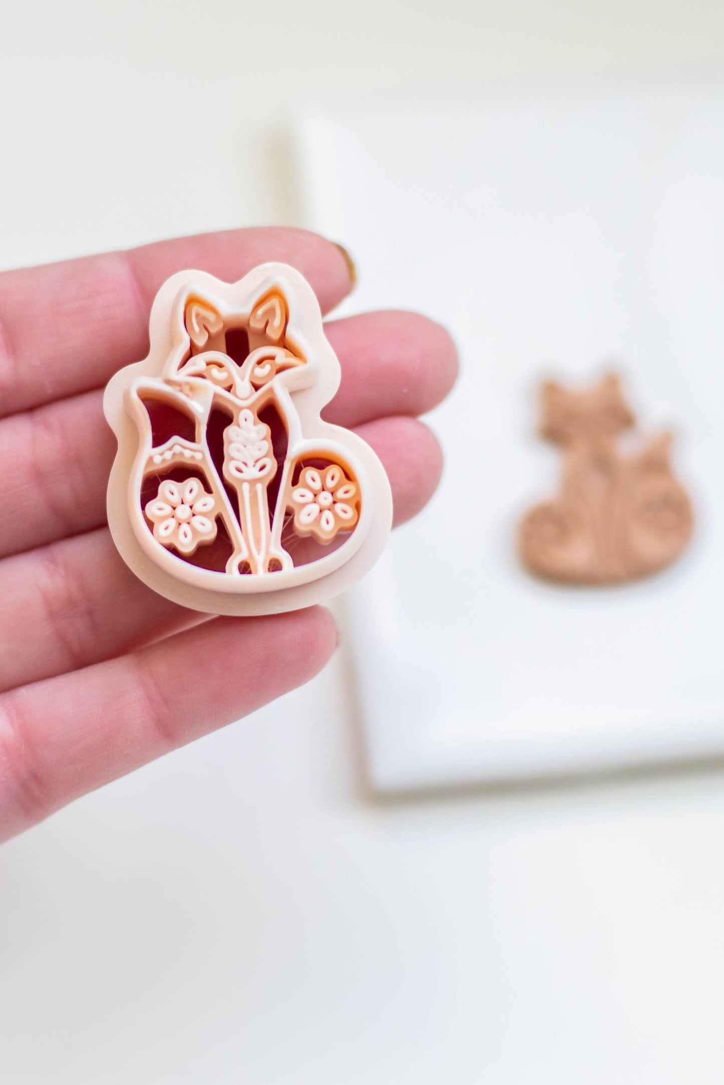 Folk Art Fox Clay Cutter