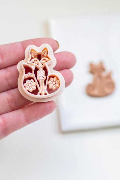 Folk Art Fox Clay Cutter