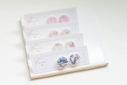 Handmade Clay Studs | 18K Gold Plated