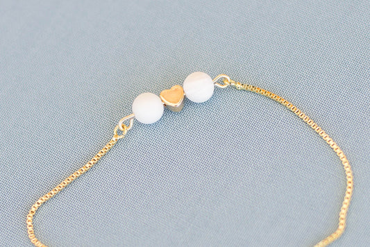 Gold and Gemstone Adjustable Bracelet