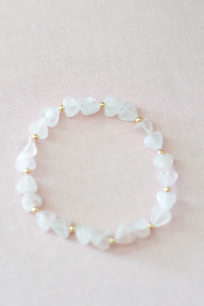 Rose Quartz Heart Bracelet