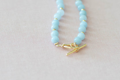 Light Blue Jade Gemstone Necklace