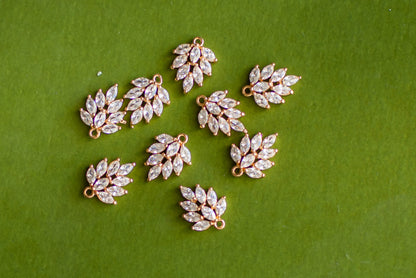 Gold Cubic Zirconia Charms- 9 Pcs.