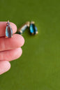 Blueish Green Teardrop Charm- 3 PCS.