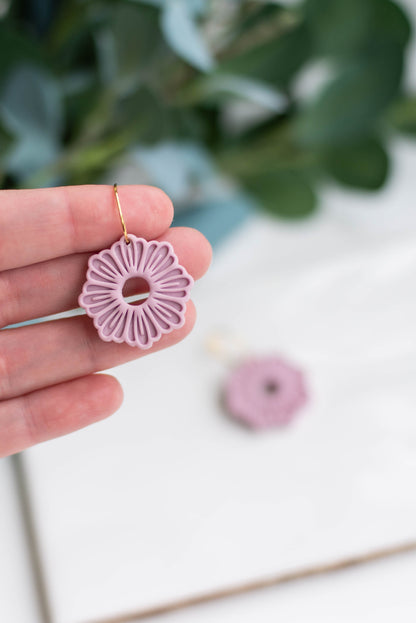 Lightweight Daisy Clay Earrings