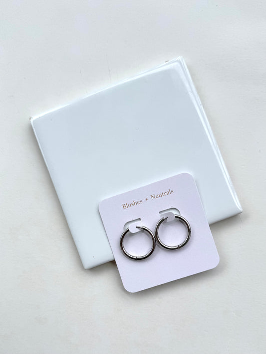 Rhodium Plated 23mm Hoop