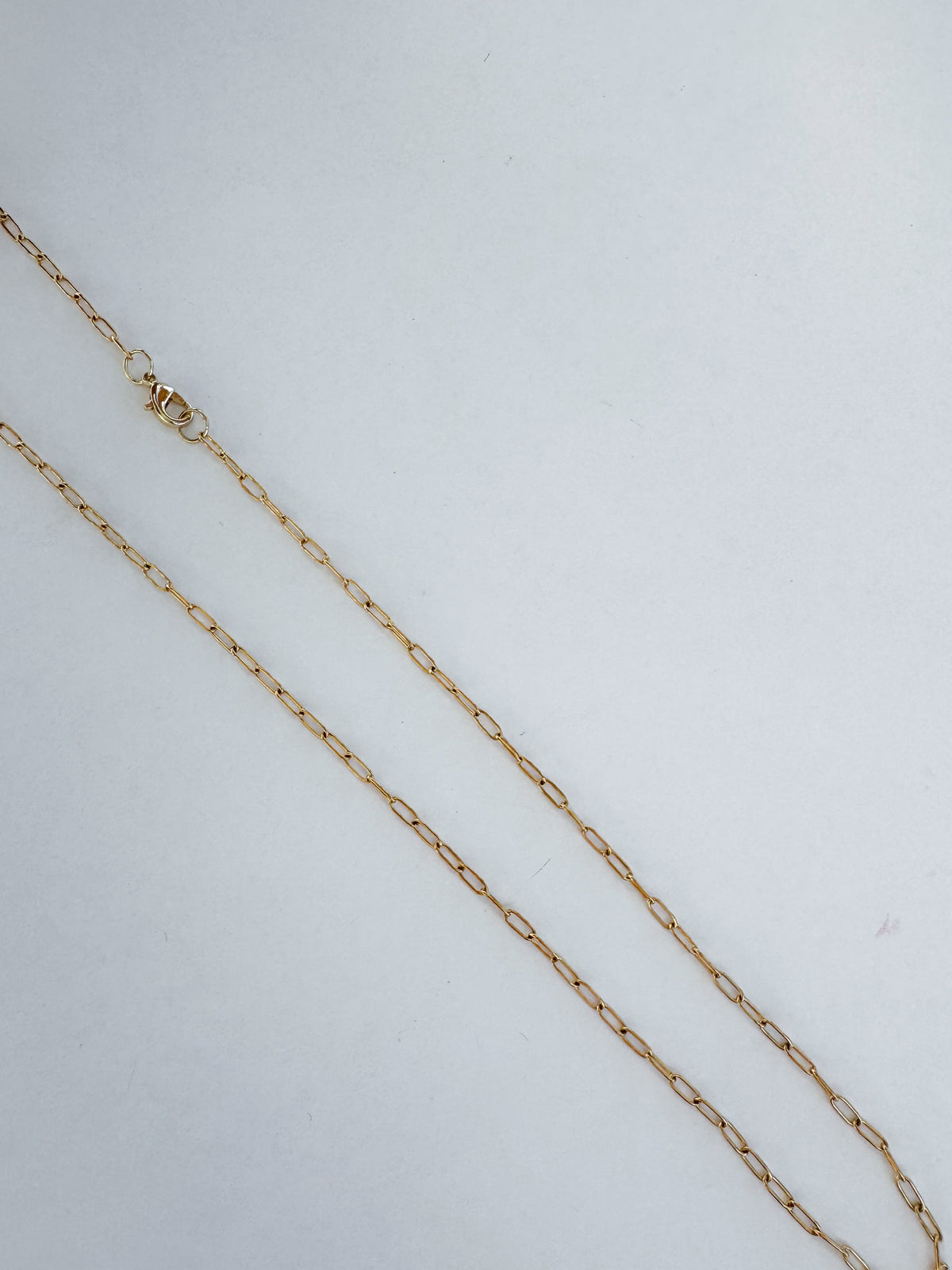 Gold Plated Stainless Steel Paperclip Chain Necklace