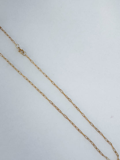 Gold Plated Stainless Steel Paperclip Chain Necklace