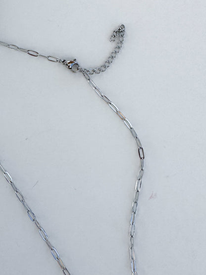 Stainless Steel Necklace with Carabiner- 18 inches + 2 inch connector