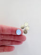 Small Brushed Teardrop Charms- Silver 5 Pcs
