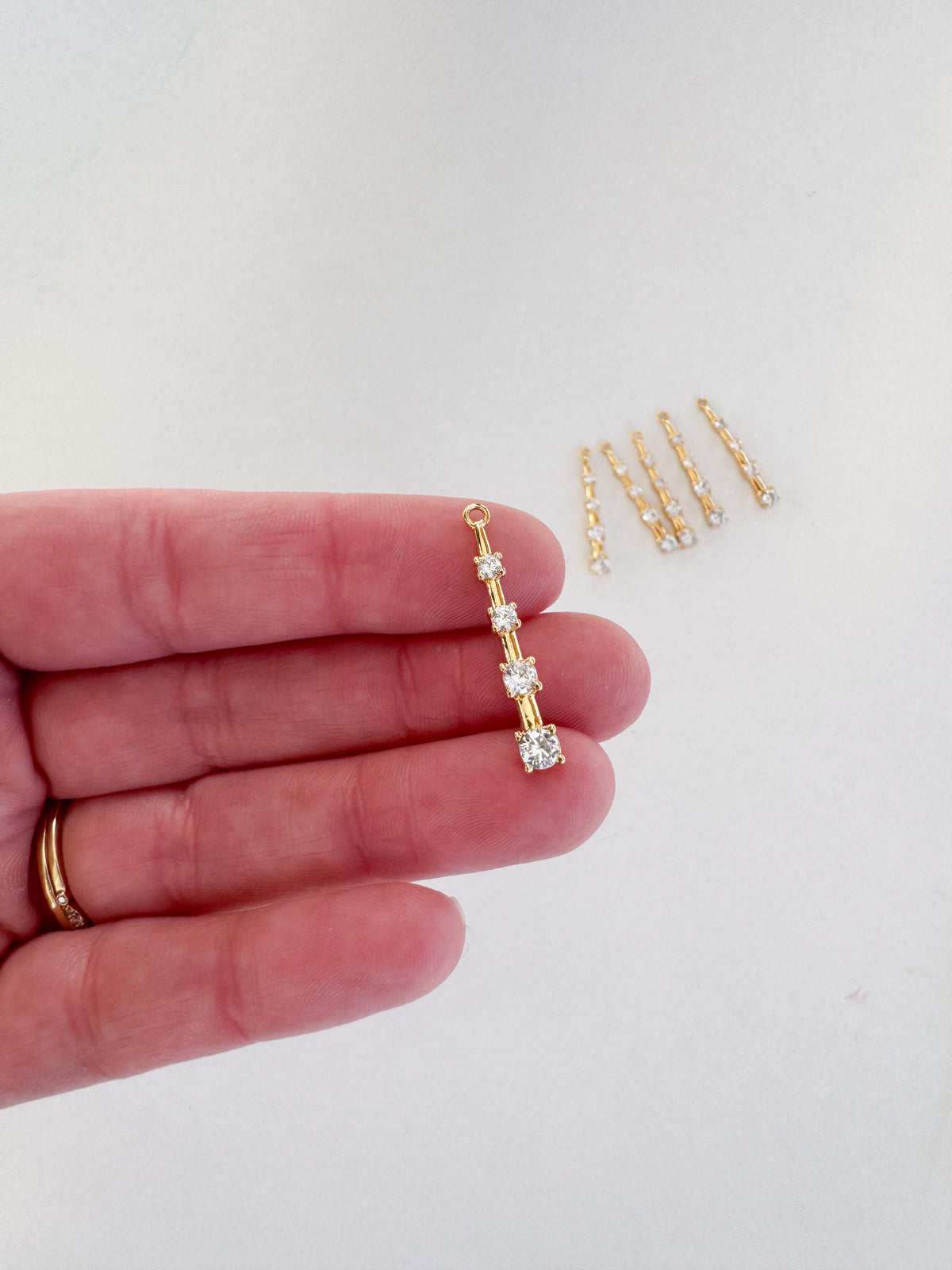 Gold Stick Charm- 6 Pcs.