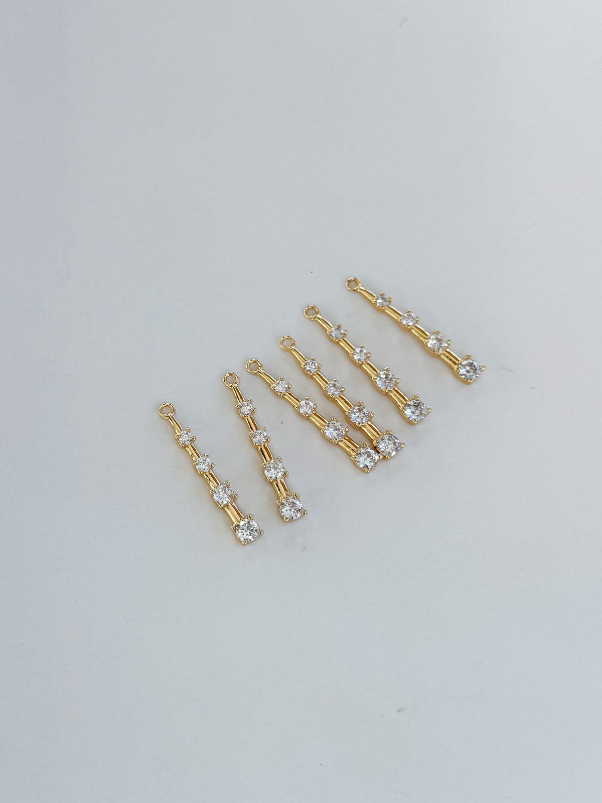 Gold Stick Charm- 6 Pcs.
