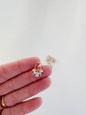 Square Gem Charm- Gold- 4 Pcs.