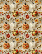 TP169 "Embroidered" Floral Pumpkin Transfer Paper