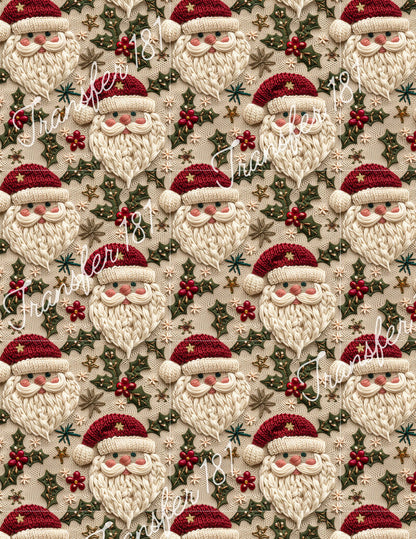 TP181- Knit Santa Transfer Paper