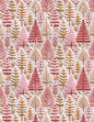 TP184- Pink Christmas Trees Image Transfer