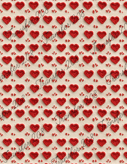 TP208 Knit Heart Transfer Paper