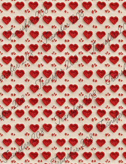 TP208 Knit Heart Transfer Paper