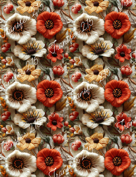 TP215 Floral Transfer Paper