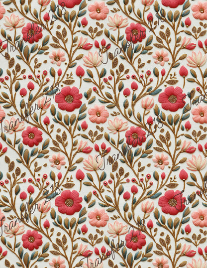 TP218 Floral Image transfer