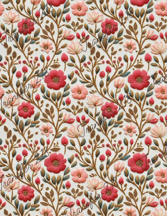 TP218 Floral Image transfer