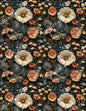 TP219 Blue Floral Image Transfer
