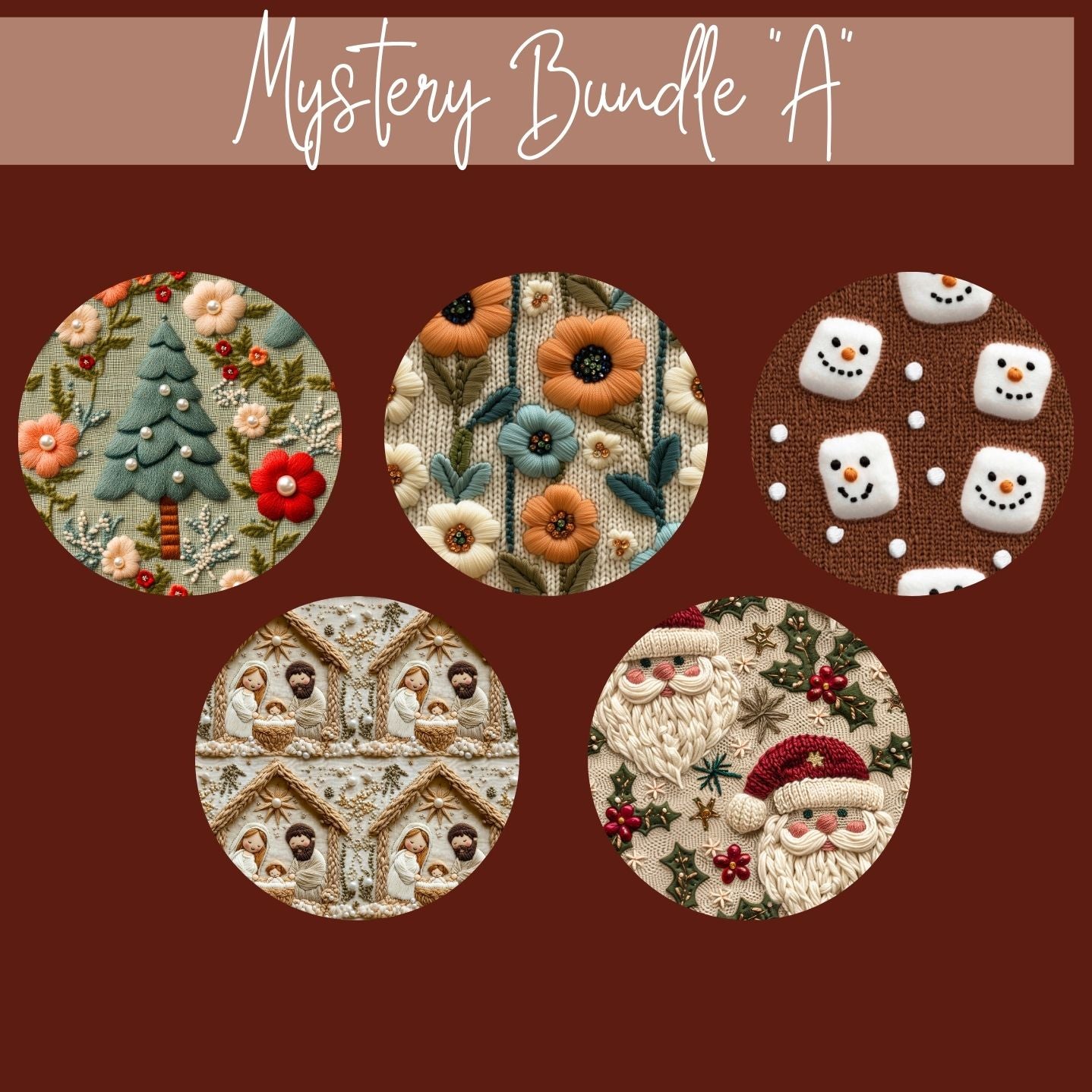 DOORBUSTER MYSTERY BUNDLE "A"- Embroidered Look Transfers- Over $20 Value