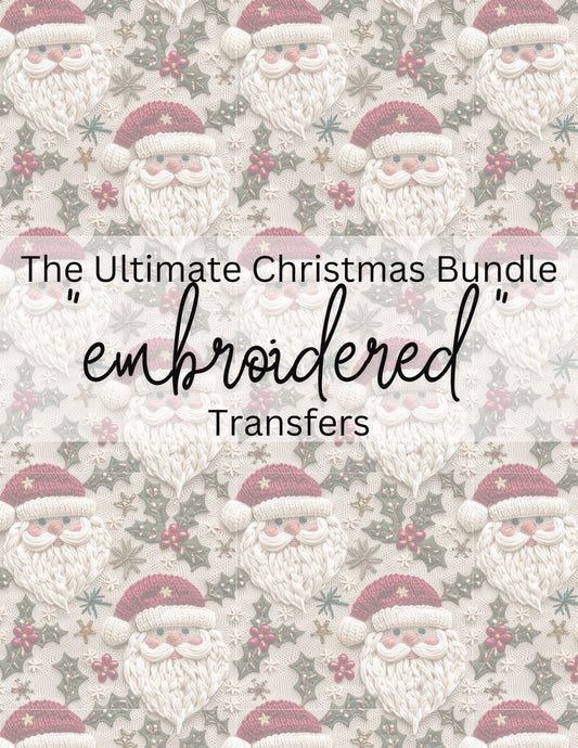 Christmas "Embroidered Look" Transfer Paper BUNDLE