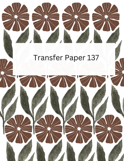 TP137 | Large Floral Print Transfer Paper for Clay