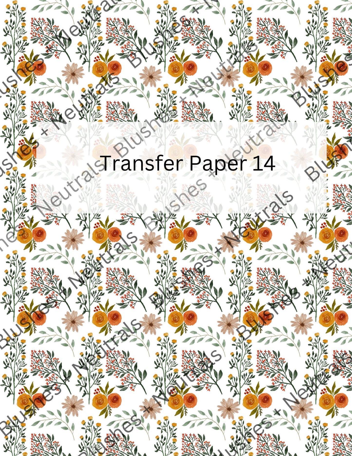 TP14- Floral Transfer Paper