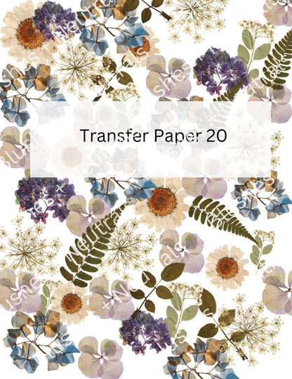 TP20- Pressed Floral Transfer Paper