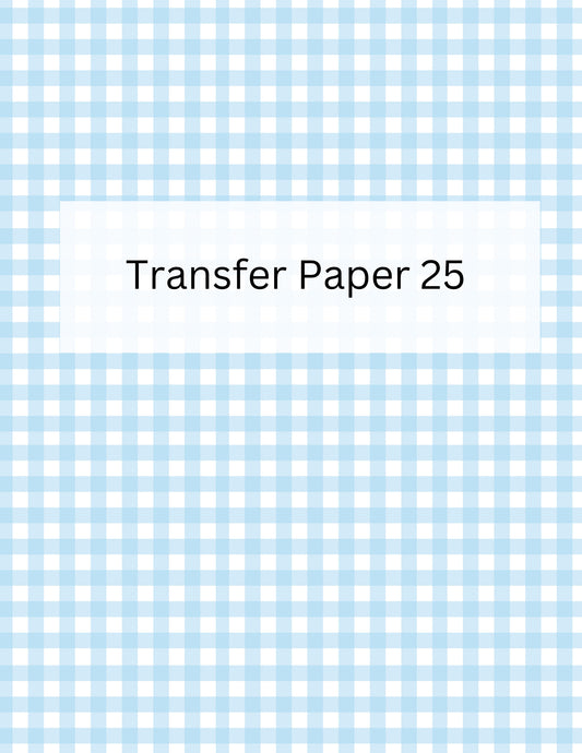 Blue Gingham Transfer Paper- TP25