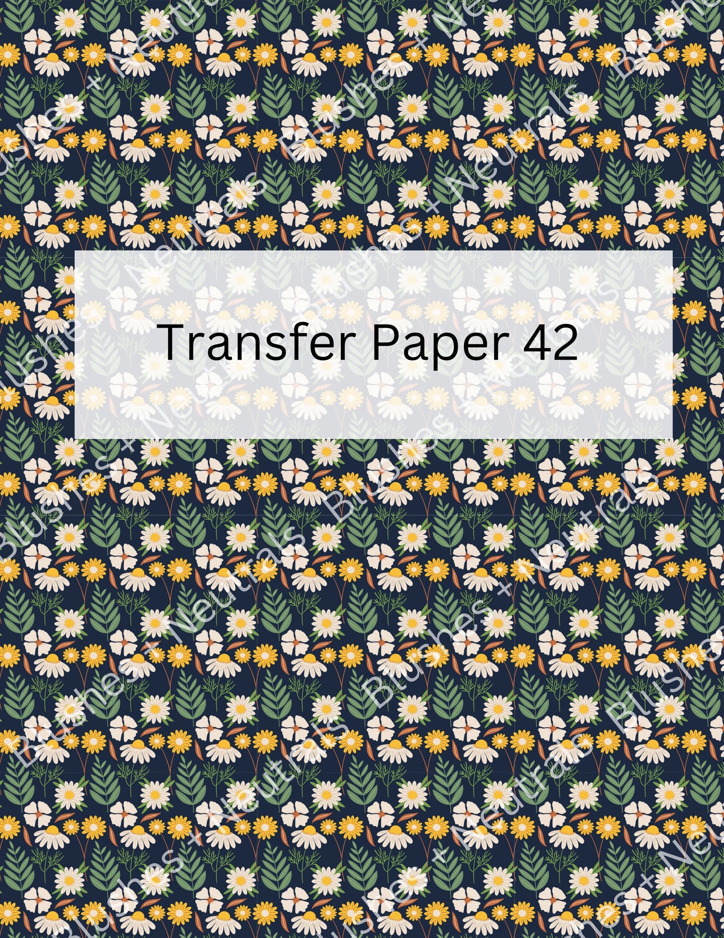 TP42- Dark Floral Transfer